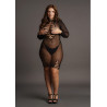 Le Désir Robe sexy Grande Taille LONG SLEEVE Noire